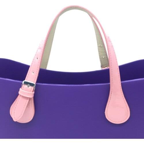 An bag accessory 47 /70 cm black red blue short flat PU leather handles for obag