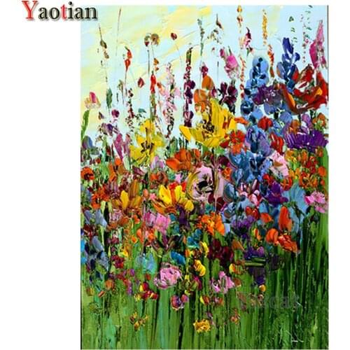 DIY 5D Diamond Painting Abstract art colorful flowers Diamond Mosaic Full Drill Square Embroidery Cross Stitch Handmade Gift
