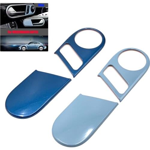 CAR INTERIOR DOOR HANDLE COVER FRAME & LOCK SWITCH TRIM STICKER FOR VOLKSWAGEN BEETLE 2013-2019 AUTO ACCESSORIES