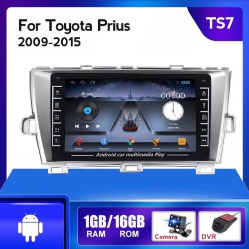 IPS Android Car Radio Stereo For Toyota Prius 2009-2015 Multimedia DVD Player GPS Navigation Wifi BT Auto Audio 1080P Video QLED