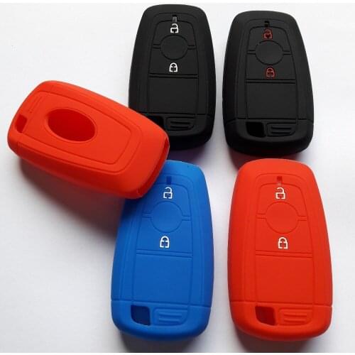 10pcs Remote Key Car Case For Ford EcoSport 2018 Silicone Smart Key Holder Skin Jacket Cover Protector