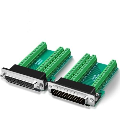 DB44 44 Pin Female Male Mini Terminal Breakout PCB Board Adapter DIN Rail Mounting Connector