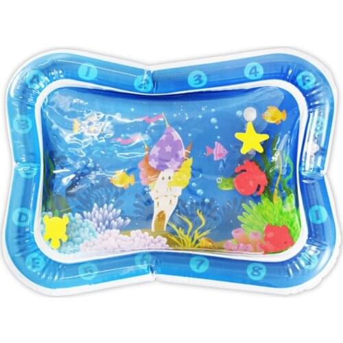 Tummy Time Baby Water Play Mat Inflatable Toy Mat-Baby Inflatable Mat Soft Toddler Water Mat Portable Play Mat
