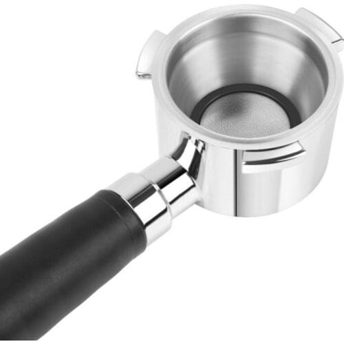 Coffee Machine Handle 51mm Stainless Steel Three-ear Handle Modified Bottomless Handle Coffee Hardware Filter Accessories Handle