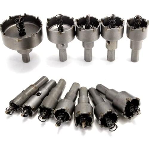 12Pcs Metal Hole Saw Tooth Kit Drill Bit Set 15mm-50mm Stainless Steel Alloy Wood Cutter Universal Metal Cutter Tool Woodworking