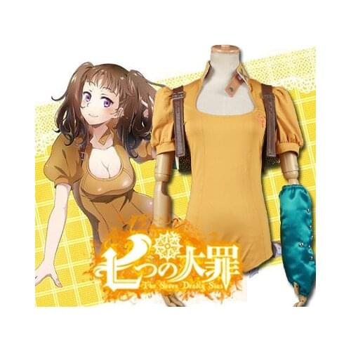 New Anime The Seven Deadly Sins Diane Cosplay Costume Any Size gift bag and boot sleeves 11