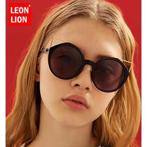 LeonLion 2021 Fashion Cat Eye Sunglasses Women Colorful Personality Sun Glasses For Women Classic Retro Oculos De Sol Feminino