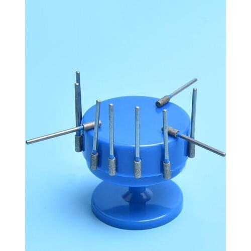 Dental Autoclavable Round Endo Stand Cleaning Foam Sponges File Holder Blue new