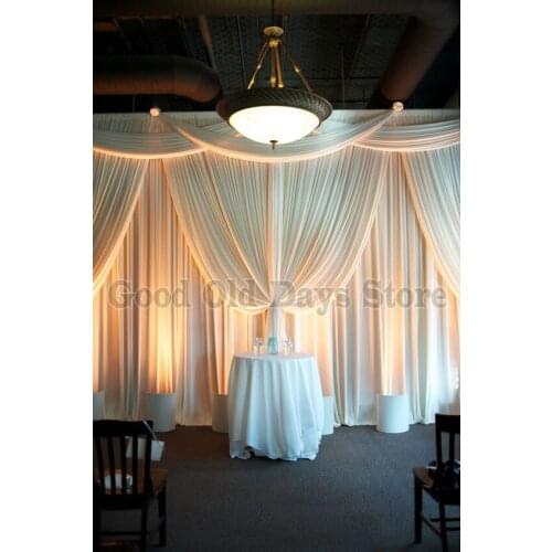 Ivory Wedding Backdrop with beautiful swags Wedding Background Decor