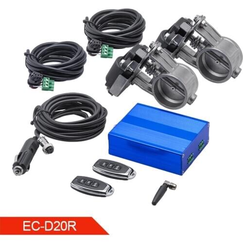 Universal Exhaust Control Valve Dual Set with Remote Cutout Control For 2"/2.36"/2.5"/3" Pipe 2 sets