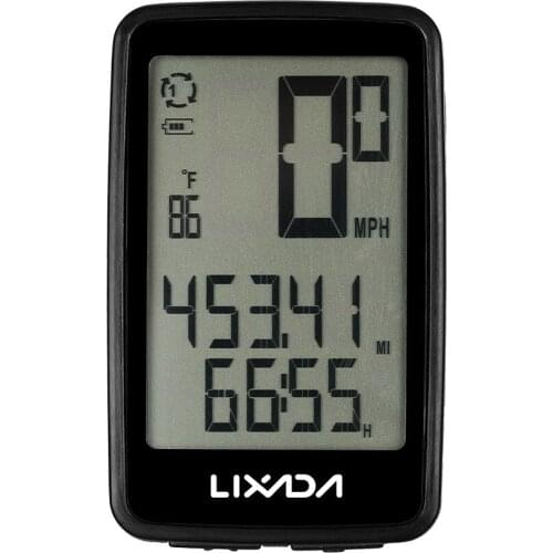 Lixada USB Rechargeable Wireless Bike Cycling Computer with Bicycle Speedometer Odometer Rainproof Bicycle Computer Stopwatch