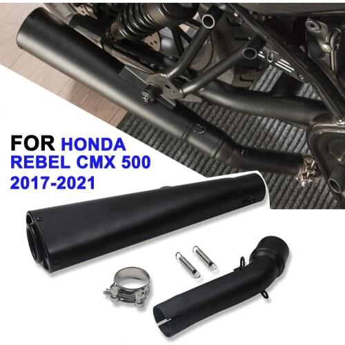 Motorcycle Exhaust Muffler Pitbike Escape Moto Modified Systems Mid Pipe Stainless Steel Slip For Rebel 500 CMX500