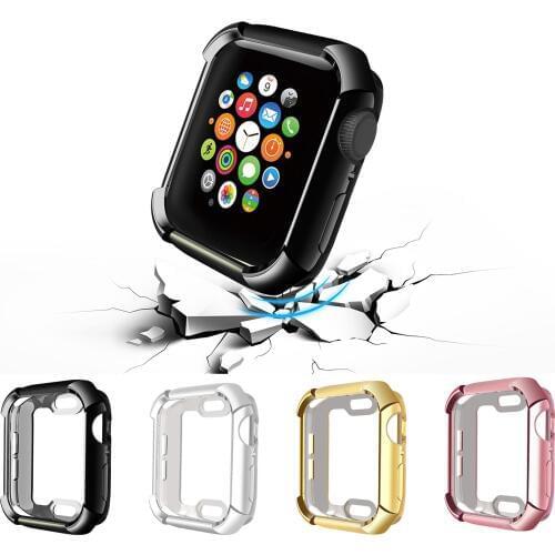 High Quality Protective Frame For Apple Watch Series 4 iWatch Case 40mm 44mm Soft TPU Cover Watch Band