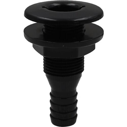 Durable 3/4'' Black ABS Marine Thru-Hull Connector Replacement Yacht Parts