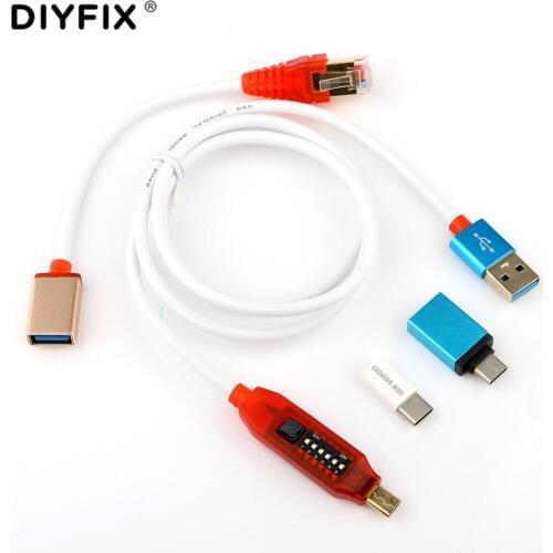 All in 1 Boot Cable Micro USB RJ45 for Qualcomm EDL/DFC/9008 Mode Support Fast Charge MTK/SPD Box Octopus Box Dongle Deep Flash