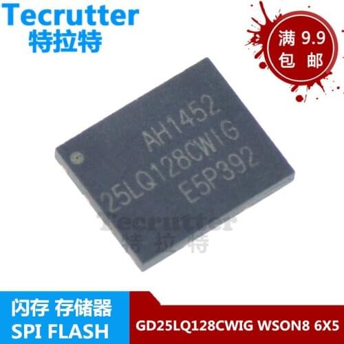 10pcs/lot Original GD25LQ128CWIG WSON8 6X5 1.8V 16MB 128Mbit Memory