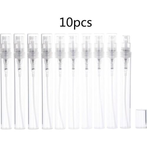 10Pcs Mini Clear Plastic Spray Bottle Small Travel Bottle With Fine Mist Sprayer