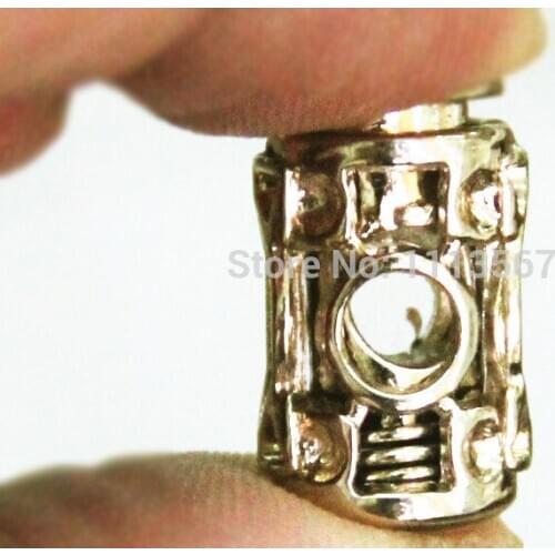 100pieces Gold Tone METAL Barrel Cylinder Stopper Toggle Cord Locks Drawstring Sewing Button Sewing On Garment NK83