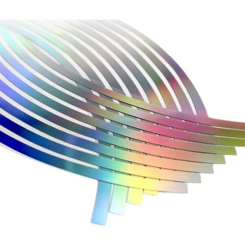 16 Pcs Motorcycle Night Flashing Reflective Sticker Wheel Rim Tape 10-18 inch For Motorcycle Car Safety Reflective Stripes PVC