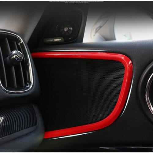 4pcs ABS Car Door Audio Speaker Cover Trim Strip Interior Decorative Car Styling For Mini Cooper F60 Countryman Accessories