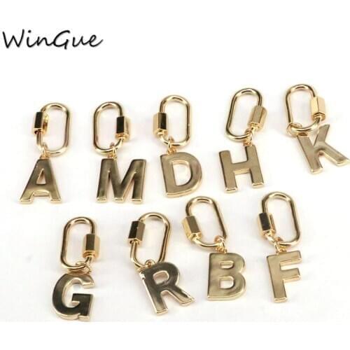 Alphabets pendants necklace 26 letters charm jewelry accessories fashion letters clasp pendant for women men