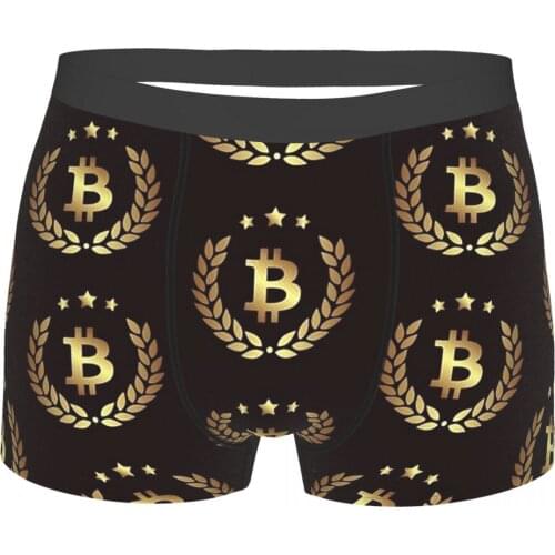 Bitcoin BTC Mining Bit Coin King Underpants Homme Panties Man Underwear Ventilate Shorts Boxer Briefs
