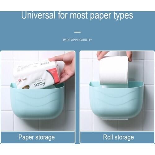 Toilet Paper Holder Waterproof Wall-mounted Sanitary Paper Storage Box Hygienic Paper Dispenser Tissue Box Bathroom Accessories