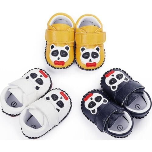Baby Cartoon Anti-Slip Shoes Soft Sole First Walkers Toddler Newborn Kids Gilrs PU Leather Shoes Ins