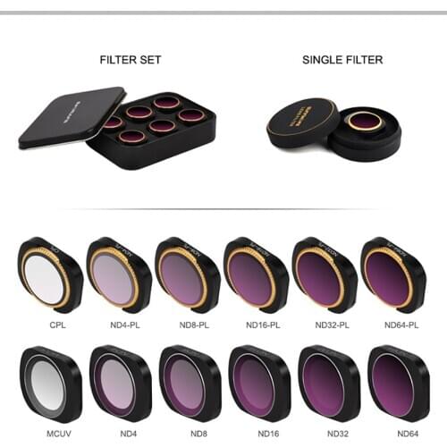 For DJI Osmo Pocket/2 Filter UV CPL ND 4 8 16 32-PL Optical Glass Lens Filters Set 3-Axis Handheld Gimbal Accessories Kit