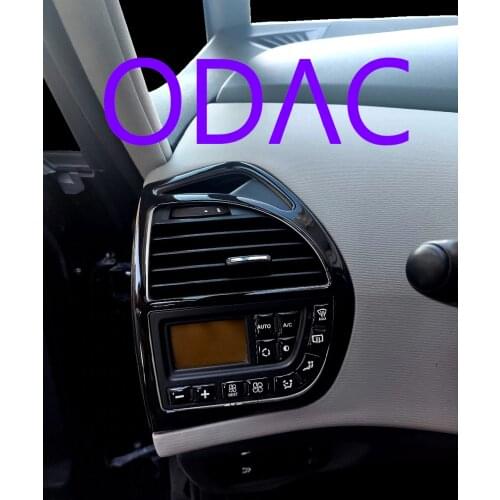 For 2007-2012 Citroen Picasso Climate Control Panel Decorative Accessorie Set Piano Black Silver Wood Carbon Fiber