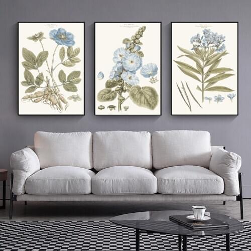 Chinese Style Flower Plants Poster Canvas Print Painting Wall Art Bedroom Home Decoration