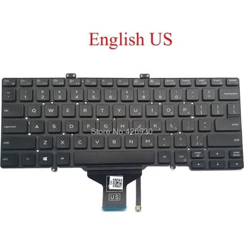 US JP Backlit Keyboard For DELL For Latitude 7400 P100G 0RN86F RN86F PK132EE1B00 0TGJJ4 TGJJ4 PK132EE1B45 English Japanese new