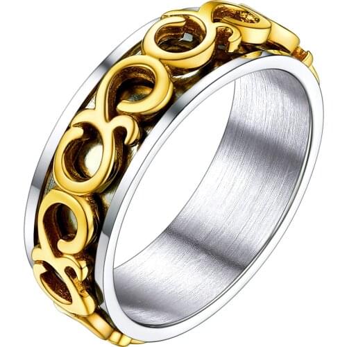 U7 Mens Womens Spinner Band Ring Statement Boho Handmade Fashion Jewelry Knot Stress Relieving Rings Size 6 7 8 9 10 11 12