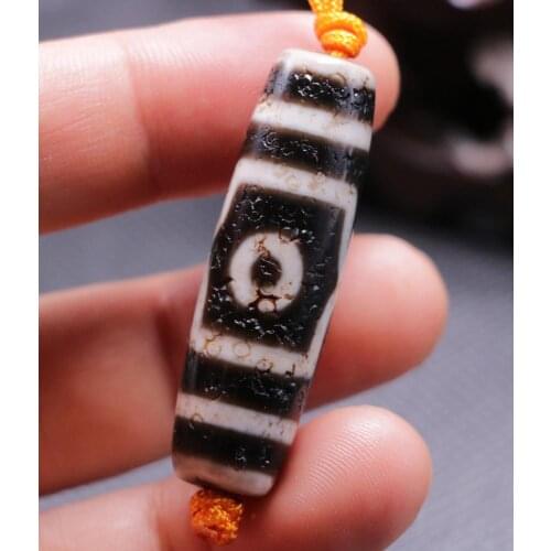 Collectible Treasure Talisman LKbrother Sauces Tibetan Old Agate Kingkong Lotus buddha cap dZi Bead Pendant Amulet LK