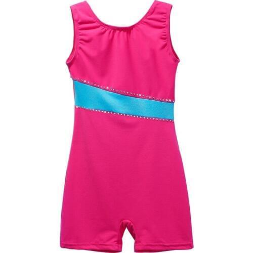 Girls Colorful Dance Leotards Sleevess Dancewear Child Dance Clothing Costumes Professional Gymnastic Leotards 3-10Y