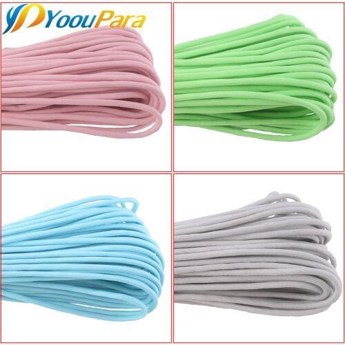 Hot Glow In Dark Nylon Paracord 550 7Strands Survival Luminous Parachute Cord Lanyard Rope Outdoor Camping Equipments Paracord