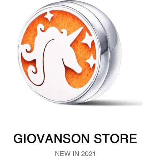 2021 New Product Face Clip Free Pads Aromatherapy Locket Jewelry Screw Stainless Steel Essential Oil Diffuser Locket 12mm