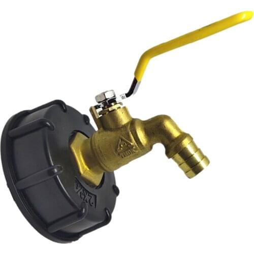 New Faucet IBC Ball Outlet Tap Tank 3/4 inch Food Grade Drain Adapter 1000L Tank Rainwater Container Brass Hose Faucet Valve