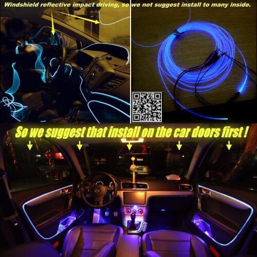 For Suzuki Palette Inside Door Panel illumination Not EL light interior Ambient Light Tuning Atmosphere Fiber Optic Band Lights