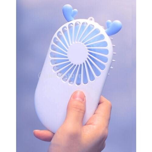 Lovely Mini Fan USB Rechargable Summer Cooling Fan Handheld Portable Low Noize Gifts
