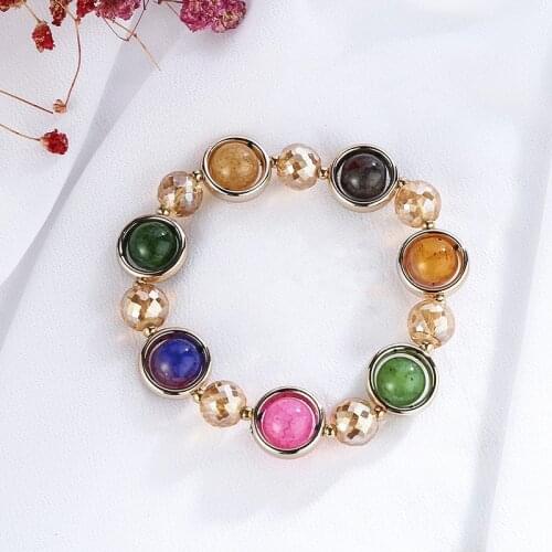 CHENFAN 2020 new Japanese and Korean style fashion crystal color bracelet for women generous temperament Bead bracelets gift