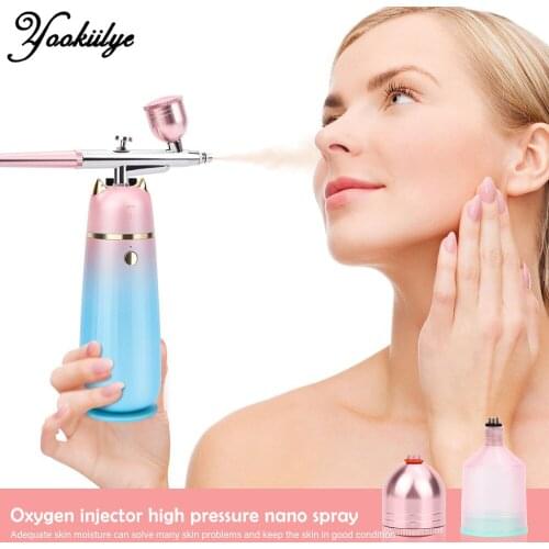 High Pressure Airbrush Compressor Nano Facial Atomization Moisturize Air Brush Sprayer Hydra Water Oxygen Injector Skin Care