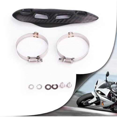 Motorcycle Exhaust Carbon Fiber Heat Shield Cover Guard Anti-Scalding Shell for Kawasaki Z900 Yamaha Yzf R25