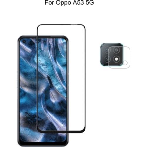 For Oppo A53 5G Screen Protector Protective Tempered Glass Full Cover Explosion Proof & Camera Lens Film