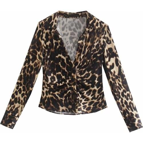 Yenkye Leopard Blouses