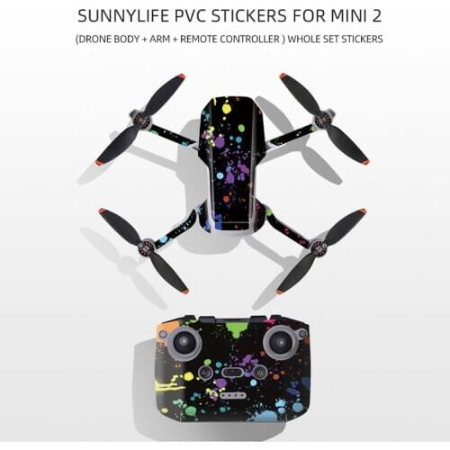 For DJI Mini 2 Drone Protective Film PVC Stickers Remote Controller Waterproof Scratch-proof Decals Full Cover Skin Accessories