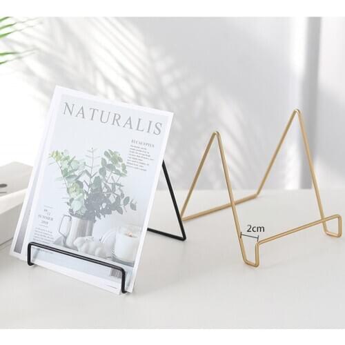Magazine Iron Art Display Stand Dish Rack Plate Bowl Picture Frame Photo Book Pedestal Holder Iron Art Display