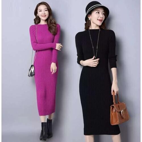 Spring/autumn women clothing computer knitted women sweaters high elastic pullovers long sleeve x- long sweaters