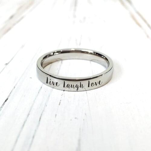 Live Laugh Love Ring Inspirational Style Ring high quality women ring jewelry YLQ4000