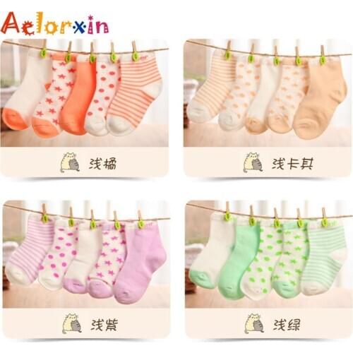 5 Pair/Lot Baby 100% Cotton Socks Spring Summer Princess Lace Mesh Newborns Candy Male Female Ankle Kids Children Socks